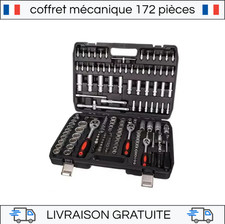 Coffret à outils complet 172 pièces – Clés, Douilles, Cliquet, Tournevis |