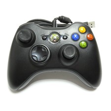 MANETTE JEU CONSOLE XBOX 360 FILAIRE NOIR OFFICIELLE MICROSOFT AVEC EMBOUT USB