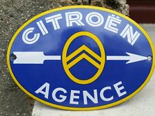 Plaque émaillée AGENCE CITROEN Enamel Sign no Renault Peugeot Panhard