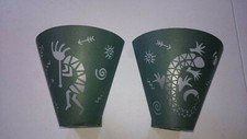 lot 2 photophores  partylite  vert foncé kokopelli & gecko comme neuf