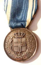 ITALIE - MEDAGLIA IN ARGENTO AL VALORE DI MARINA - MEDAILLE MARINE ITALIENNE