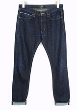 Jeans Slim Lou Neuf Pour Hommes W31/L34 Selvedge À Bouton Tapered