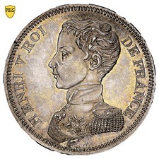 France - Henri V Prétendant - Essai - 5 Francs - 1831 Bruxelles - PCGS SP 62