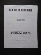 partition PARLONS-EN DU BONHEUR - Salvatore Adamo