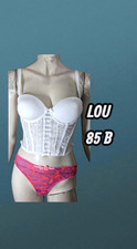 Lou 85 B Neuf  soutien gorge corset bustier blanc lingerie dessous