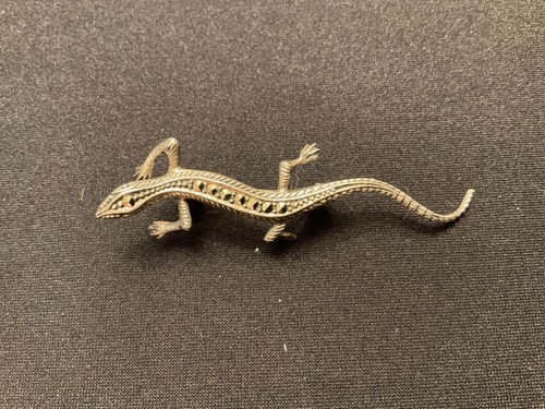 Broche argent lézard - #,
