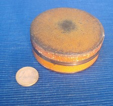 B32 Jolie Boite Ronde ancien XVIIIe XIXe intérieur écaille imitation galuchat