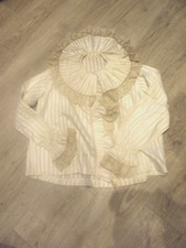 Chemisier Ancien Monogramme linge dentelle soie  collection vêtement d'époque
