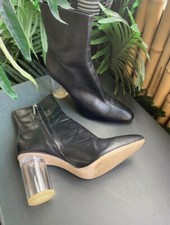 Bottines Cuir Talon Plexiglace