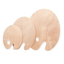 Palette en Bois Palette de Peinture Ovale en Bois Palette avec Trou pour le9713