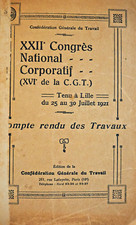 CGT Rapports moral et financier Congrès 1920 Orléans