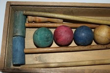 ANCIEN VINTAGE JEU DE CROQUET