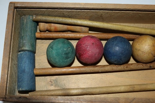 Ancien vintage jeu croquet - ancien,