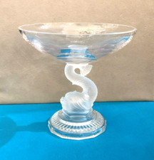 coupe sur pied en cristal de PORTIEUX modèle DAUPHIN / TRITON 17 cm Fruits Table