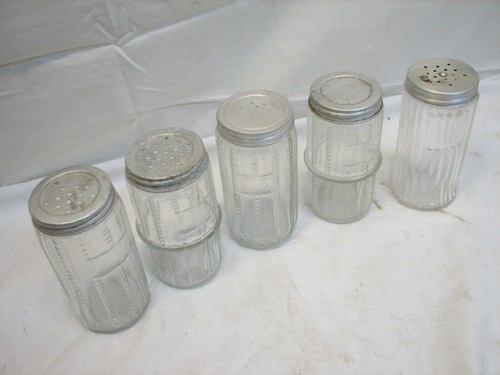 Glass hoosier ribbed jars tin - hoosier,