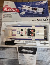 OFFSHORE BATEAU RADIOCOMMANDE NIKKO VINTAGE FLASH-1 EN BOITE SUPER ETAT
