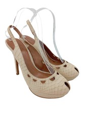 ZARA Sandales à talon haut Dames Sandales à talons hauts T EU 39 blanc cassé