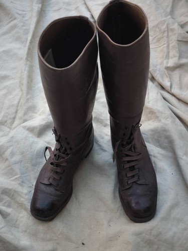 Bottes lacées cuir - lacées, fauve