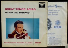 Mario del Monaco UK Decca SXL 2122 LP EX, CV VG+ Cleaned by Clearaudio machine