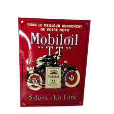 plaque émaillée Mobiloil TT