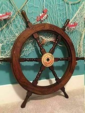 Poignée volant bateau en bois