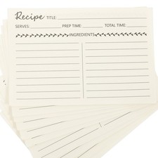  10 Pcs Fiche De Recette