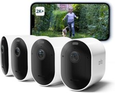 Arlo Pro 5 2K, Caméra de Surveillance WiFi Extérieure Sans Fil, lot de 4