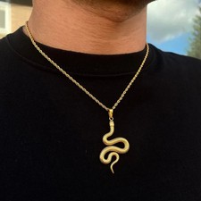 Pendentif Serpent En Or Jaune
