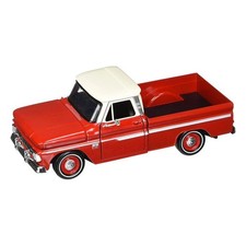 CHEVROLET C10 Fleetside Pickup - 1966 - red / white - MotorMax 1:24