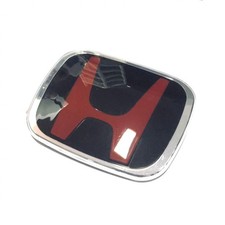 Emblème logo calandre avant noir rouge 12 x 10 cm. Pour Honda City Civic Type-R
