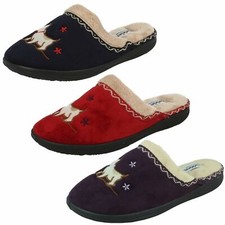 Chaussons Mules En Textile 'Scotty' Pour Femmes - Largeur EE