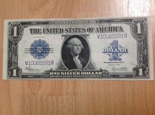 Rare ! billet de 1 DOLLAR USA 1923 (G.WASHINGTON) One Silver Dollar Note - TBE !