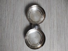 Ancien serviteur coupelle métal prise pomme de pin oxydation