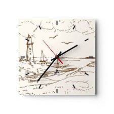 Horloge murale en verre