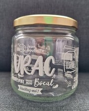 Lot de 10 bocaux en verre de 446ml avec couvercle doré en acier