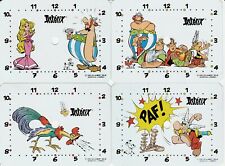 Astérix Lot de 4 cadrans de réveil avec Obélix Falbala Idéfix 1986 Goscinny-Uder