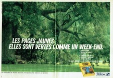 Publicité Advertising 089  1990  France Telecom (2p) les pages jaunes annuaire