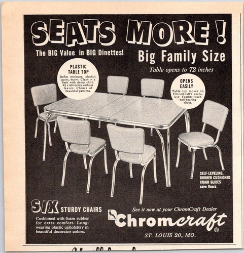 1956 chromcraft dinette - chromcraft,