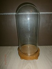 ANCIEN GLOBE CLOCHE VERRE/ROND/XIX-XXéme/H.t.39cm/ N°1 /mariée mariage curiosité