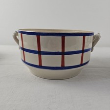 Bas De Soupière En Grès Vernissé Decor Basque