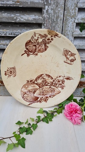 Ancienne assiette plate - assiette,