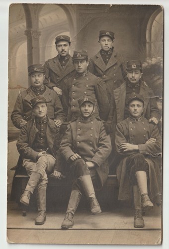Carte photo poilus ri - carte,