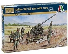 ITALERI, Pistolet Italienne 90/53 avec équipage à assembler et à peindre, éch...