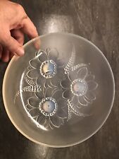 SABINO BELLE PETITE COUPE CREUSE VERRE OPALESCENT DÉCOR DE FLEURS