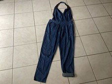 Combinaison en jean cuir pantalon REDIAL dos-nu taille M impeccable