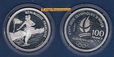 Albertville J.O Hiver 100 Francs 1989 BE FDC Patinage Artistique Lac Du Bourget