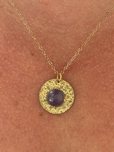 Collier doré pierre naturelle - collier,