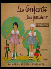 LES ENFANTS TRES PARISIENS - 1926 - POCHOIR SUR CALQUE, MODE, ART DECO, JOUMARD