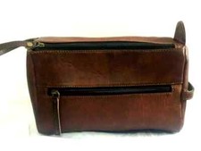 Trousse de toilette de voyage vintage en cuir souple trousse de rasage trouss...