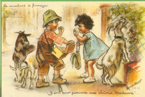 Germaine bouret carte - bouret, postale